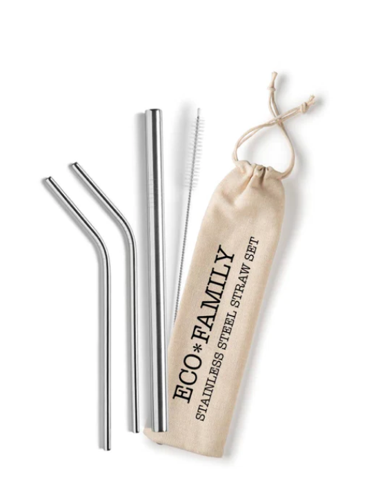 Shellcreek Sellers - EcoFamily Stainless Steel Straw Set