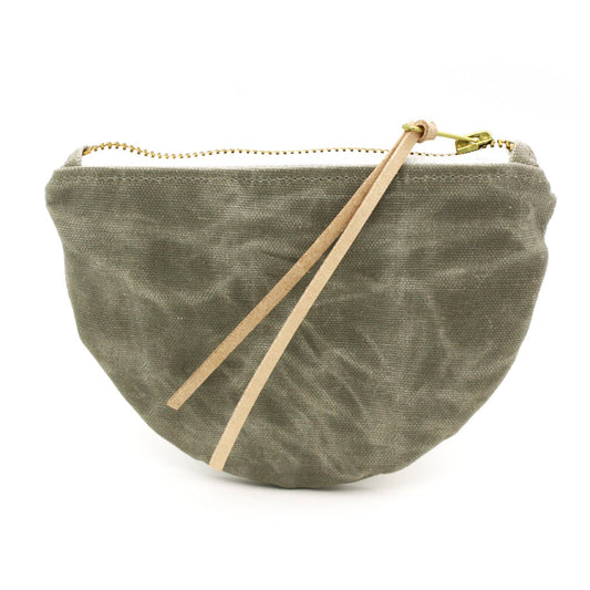 Newton Supply - Aluminum Grey Waxed Canvas Moon Pouch